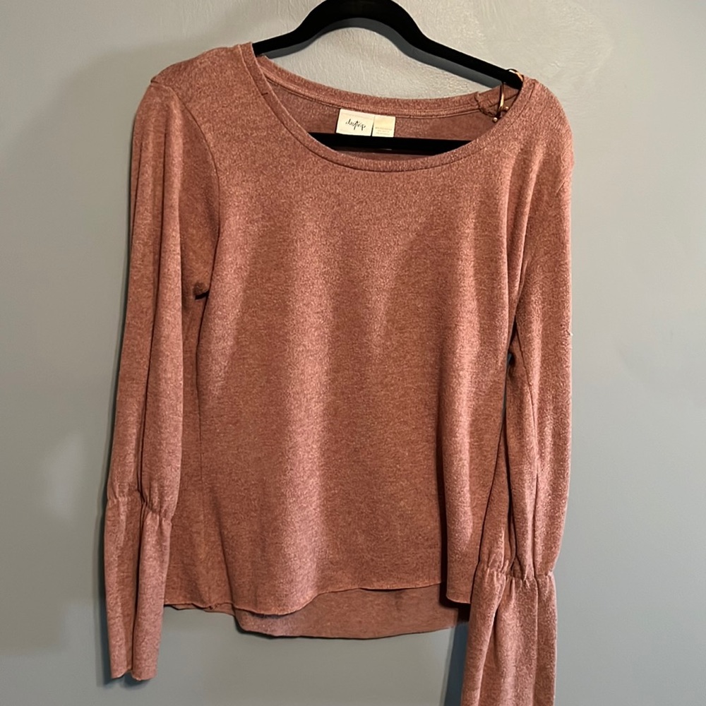Red/Maroon blouse with flare sleeves